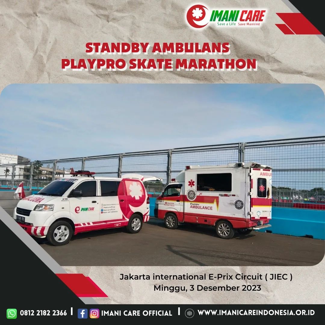 Ambulans IMANI Care dan Tim turut serta menjadi Tim Medis dalam kegiatan Playpro Skate Marathon yang diselenggarakan oleh Playpro